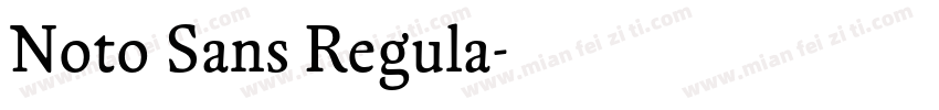 Noto Sans Regula字体转换